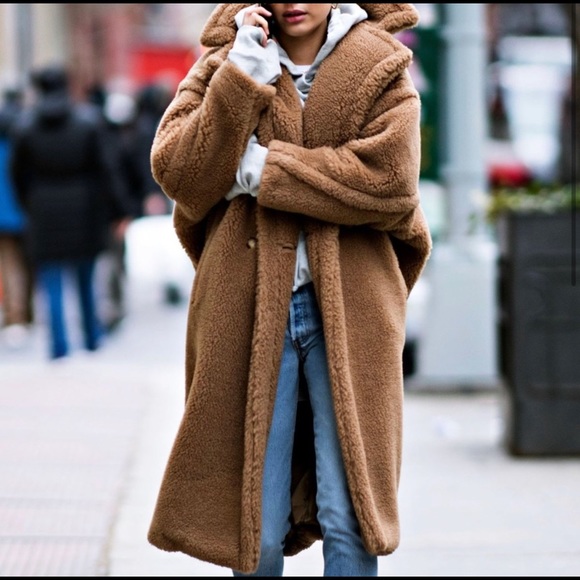 long teddy coat gap